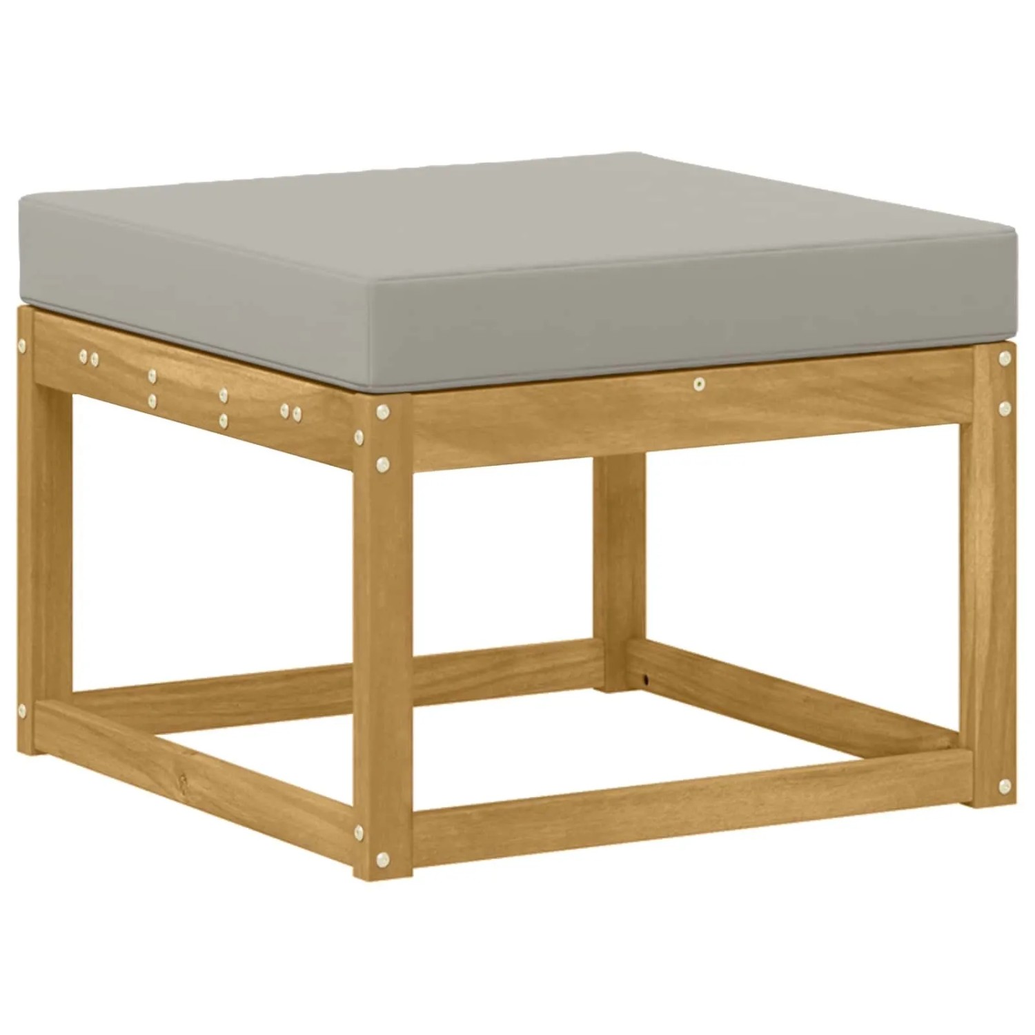 vidaXL Outdoor Hocker Massivholz Akazie Weiß 901454