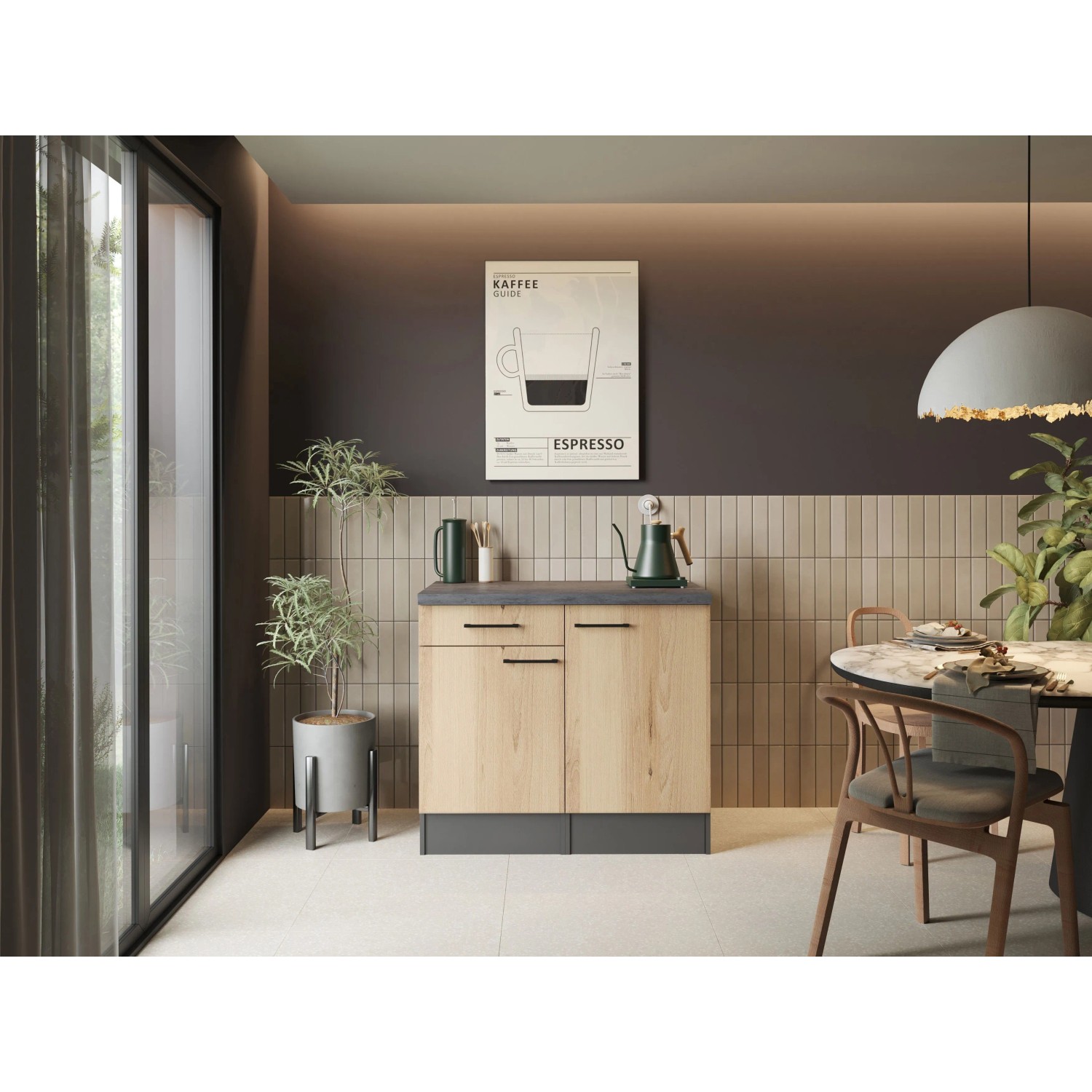 Respekta Buffetschrank Oliver 100 cm Artisan Eiche