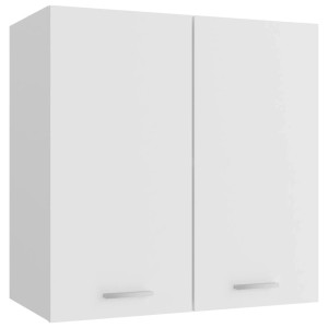 Weißer Hängeschrank (60x31x60 cm) aus Holzwerkstoff für die Küche.