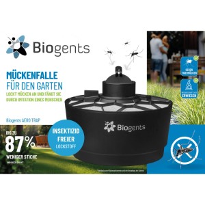Biogents Aero Trap Mückenfalle in Schwarz. Effektiver Insektenschutz für den Garten.