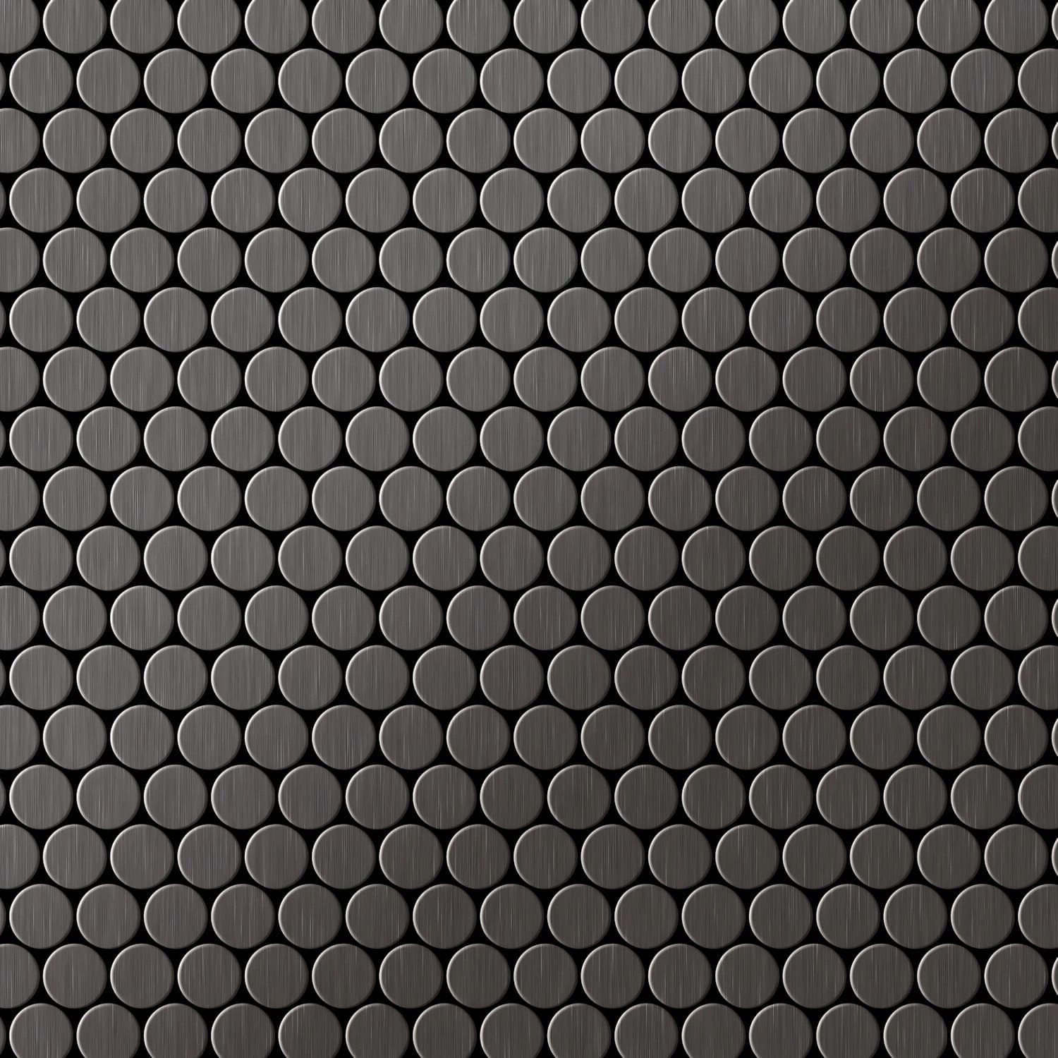 ALLOY Mosaik Fliese Massiv Metall Titan Gebürstet Dunkelgrau 1,6mm Stark Pe günstig online kaufen