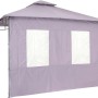 Tepro Seitenteil-Set Lehua/Waya Lavendel, 2-teilig: 1 geschlossen, 1 mit 2 Fenstern für Lauben & Pavillons.
