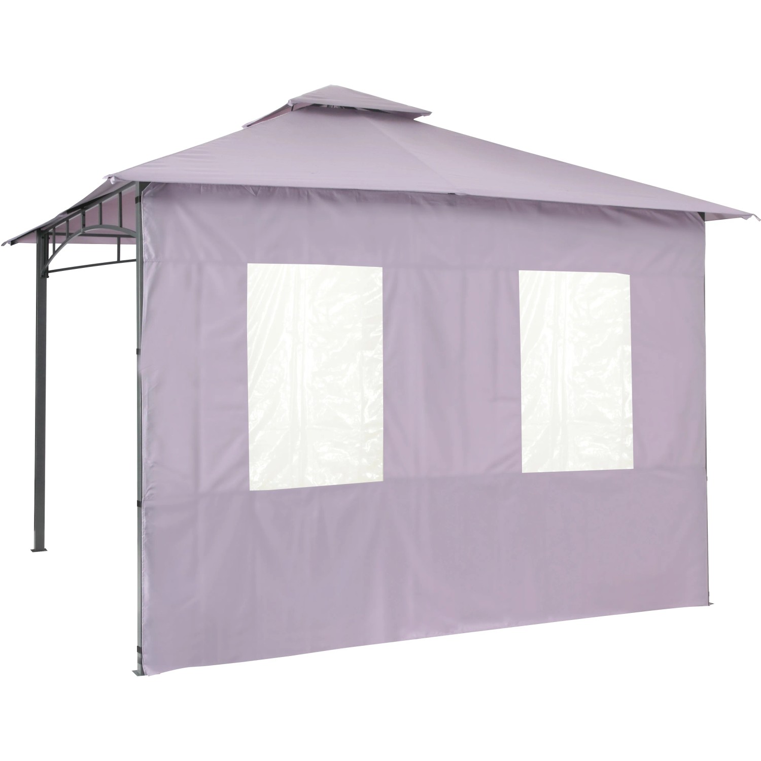 Tepro Seitenteil-Set Lehua/Waya Lavendel, 2-teilig: 1 geschlossen, 1 mit 2 Fenstern für Lauben & Pavillons.