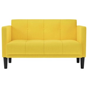 vidaXL Zweisitzer-Sofa Gelb 111 cm Stoff 4100567
