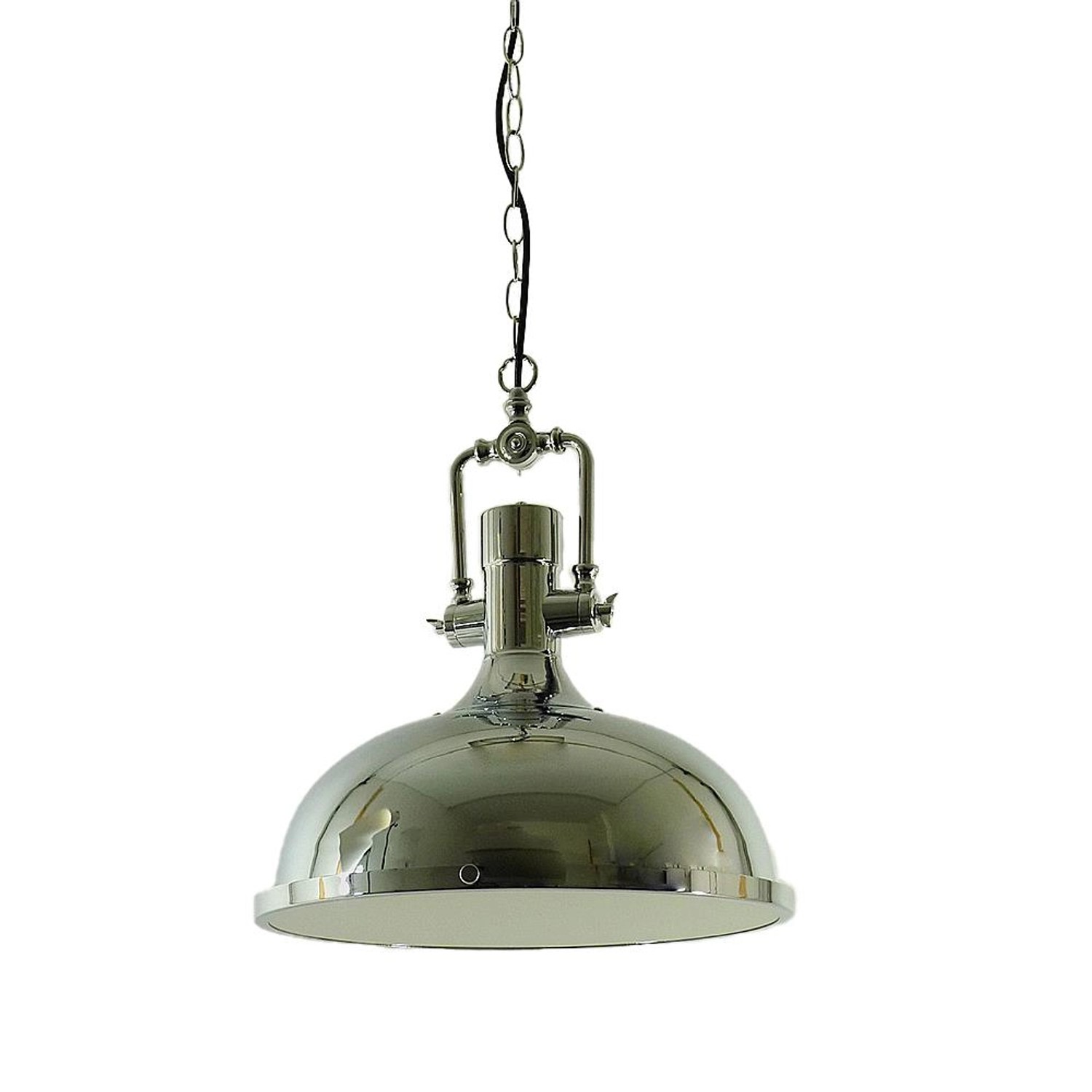 Dapo Decken Pendelleuchte Colin 38cm Chrom Metall Glas E27 IP20 günstig online kaufen