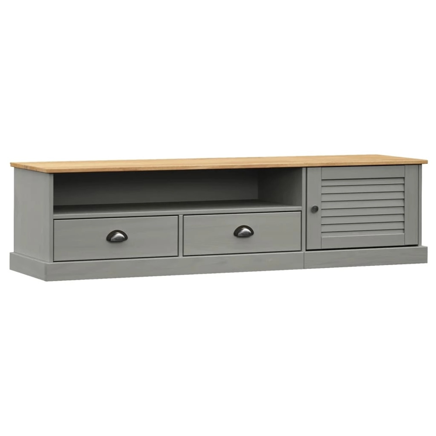 VidaXL TV-Schrank VIGO Grau 156x40x40 cm Massivholz Kiefür günstig online kaufen