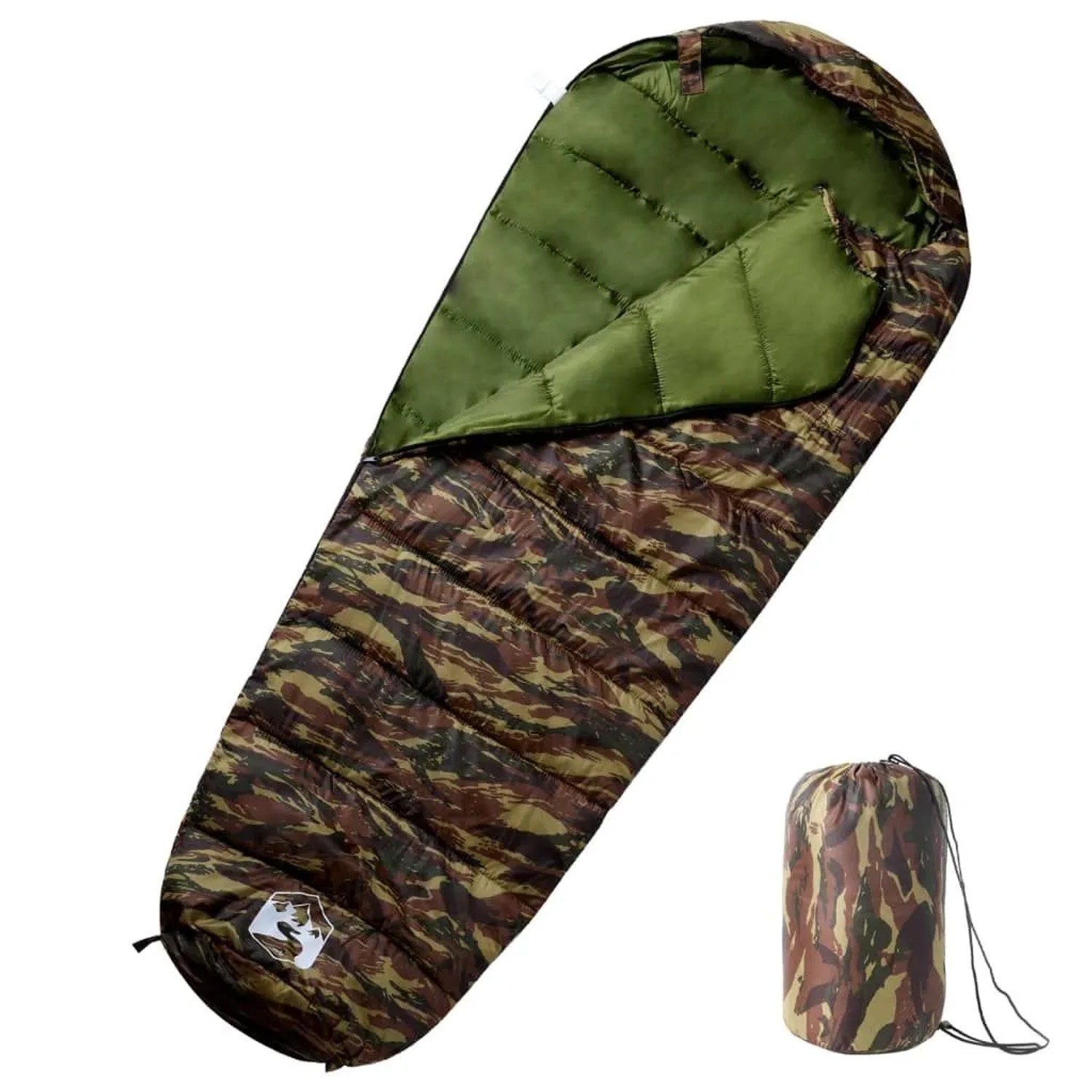 vidaXL Mumienschlafsack für Erwachsene Camping 3 Jahreszeiten 94469