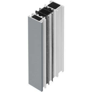 Rahmenverbreiterung (34 mm) für Thermospace Haustür, Aluminium, weiß/verkehrsgrau.