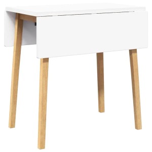 vidaXL Esstisch Natur Massivholz Gummibaumholz 4102536