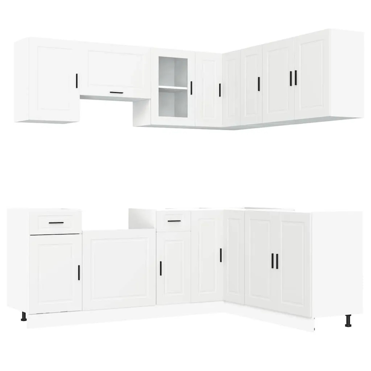 vidaXL 11 Tlg Küchenschrank-Set Porto Weiß Holzwerkstoff 3314961 günstig online kaufen