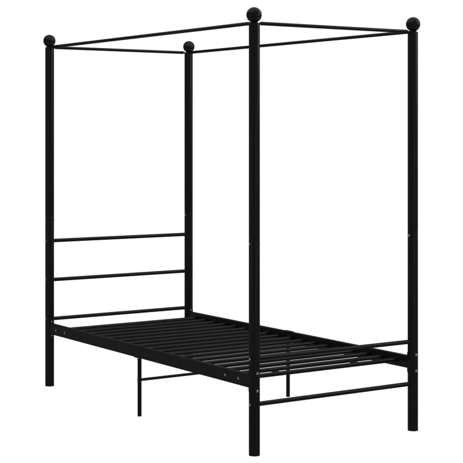 Himmelbett Schwarz Metall 90x200 Cm günstig online kaufen