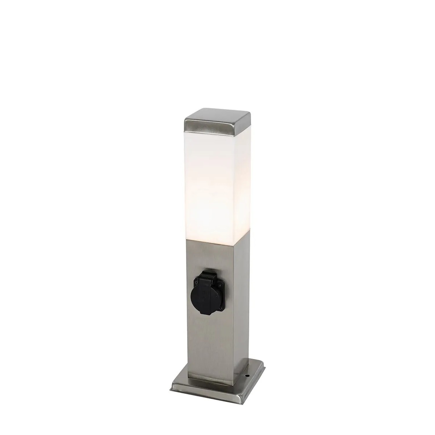 QAZQA Moderne Außenleuchte 45 cm Stahl mit Fassung IP44 Malios