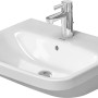 Weißes Duravit DuraStyle Waschbecken, 55 cm, mit Überlauf und Hahnloch.