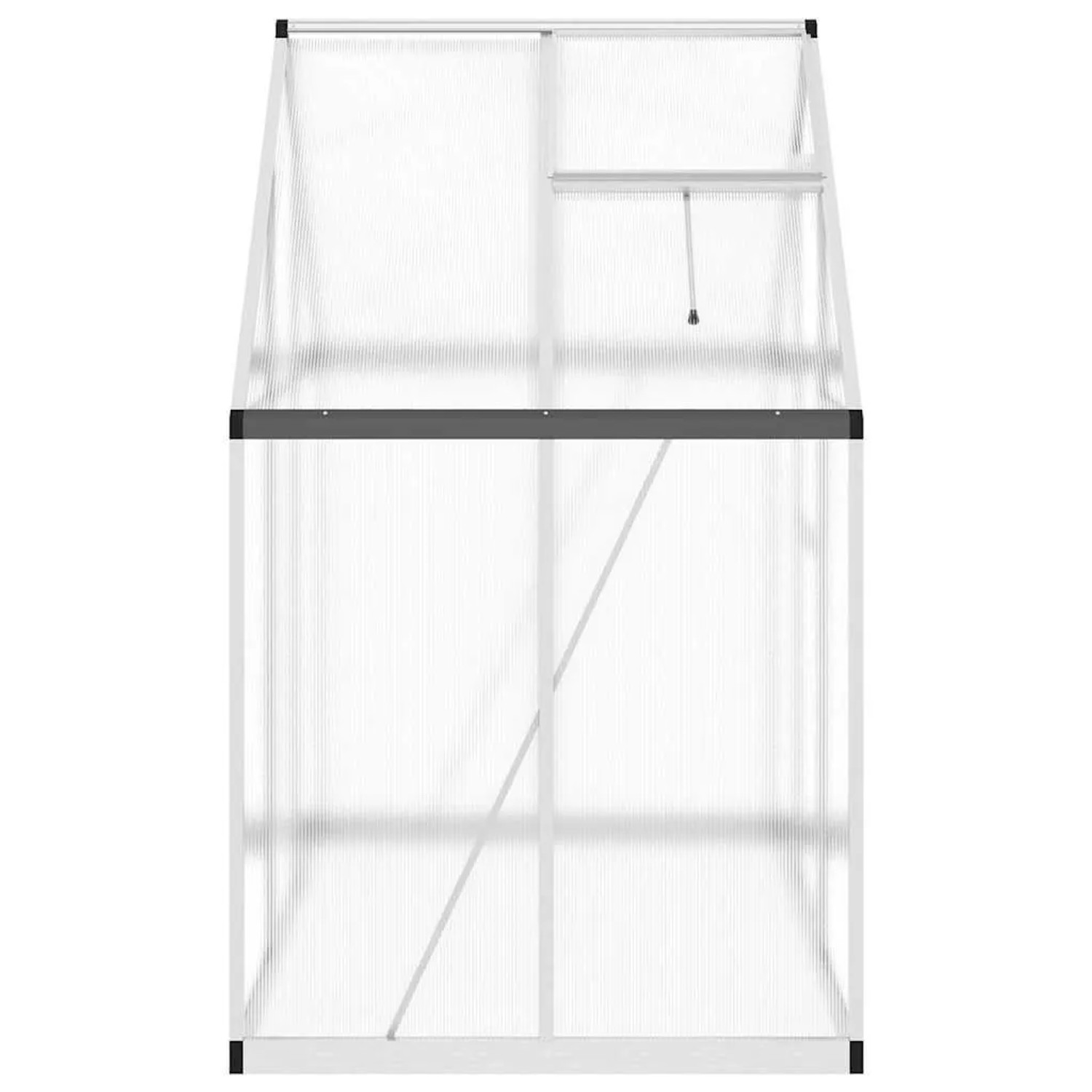vidaXL Gewächshaus mit Fundamentrahmen Silbern 169x114x195 cm Alu 4005822_4