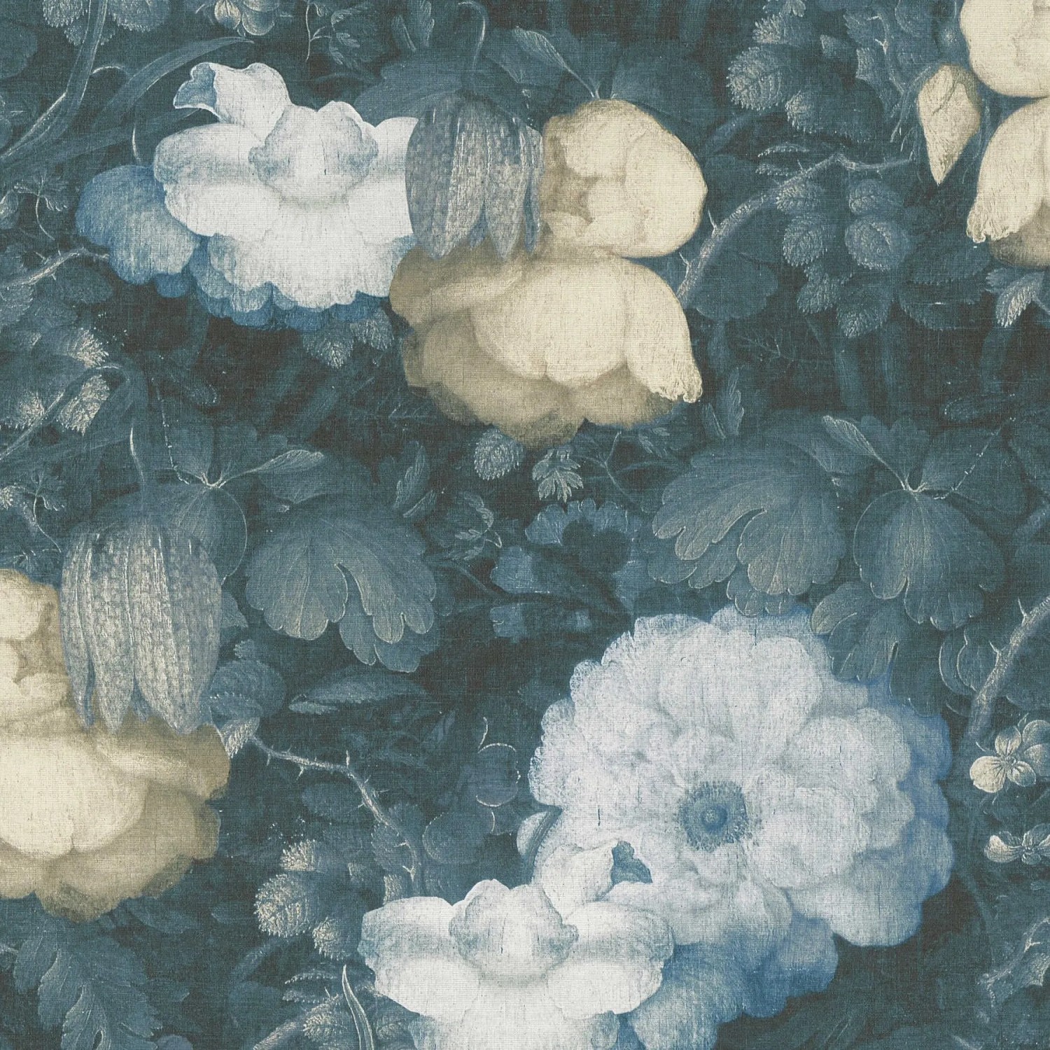 Tadessi Tapete Floral M1-No.277 Vliestapete in Blau