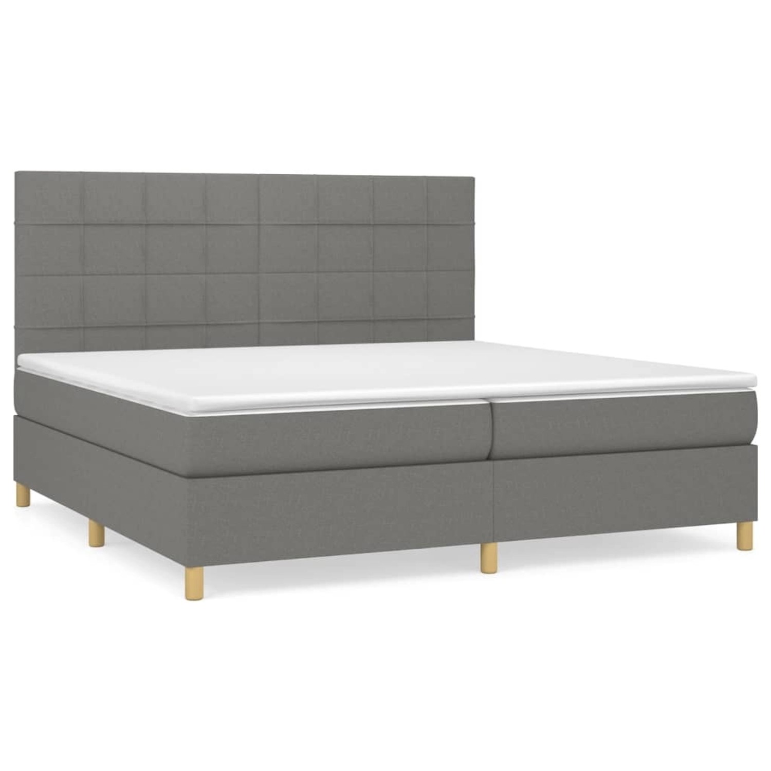 vidaXL Boxspringbett mit Matratze Dunkelgrau 200x200 cm Stoff 3142362 günstig online kaufen