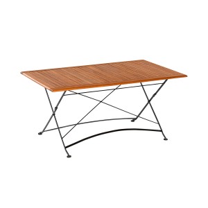 Merxx Schlossgarten Klapptisch, 160x90 cm, Teil des 7-tlg. Gartenmöbel-Sets mit Eukalyptusholz-Tischplatte.