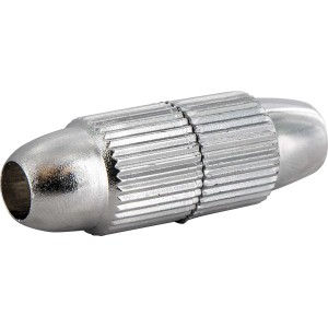 Schwaiger Koax-Kabelverbinder aus Metall, silberfarben, für Antennenkabel.