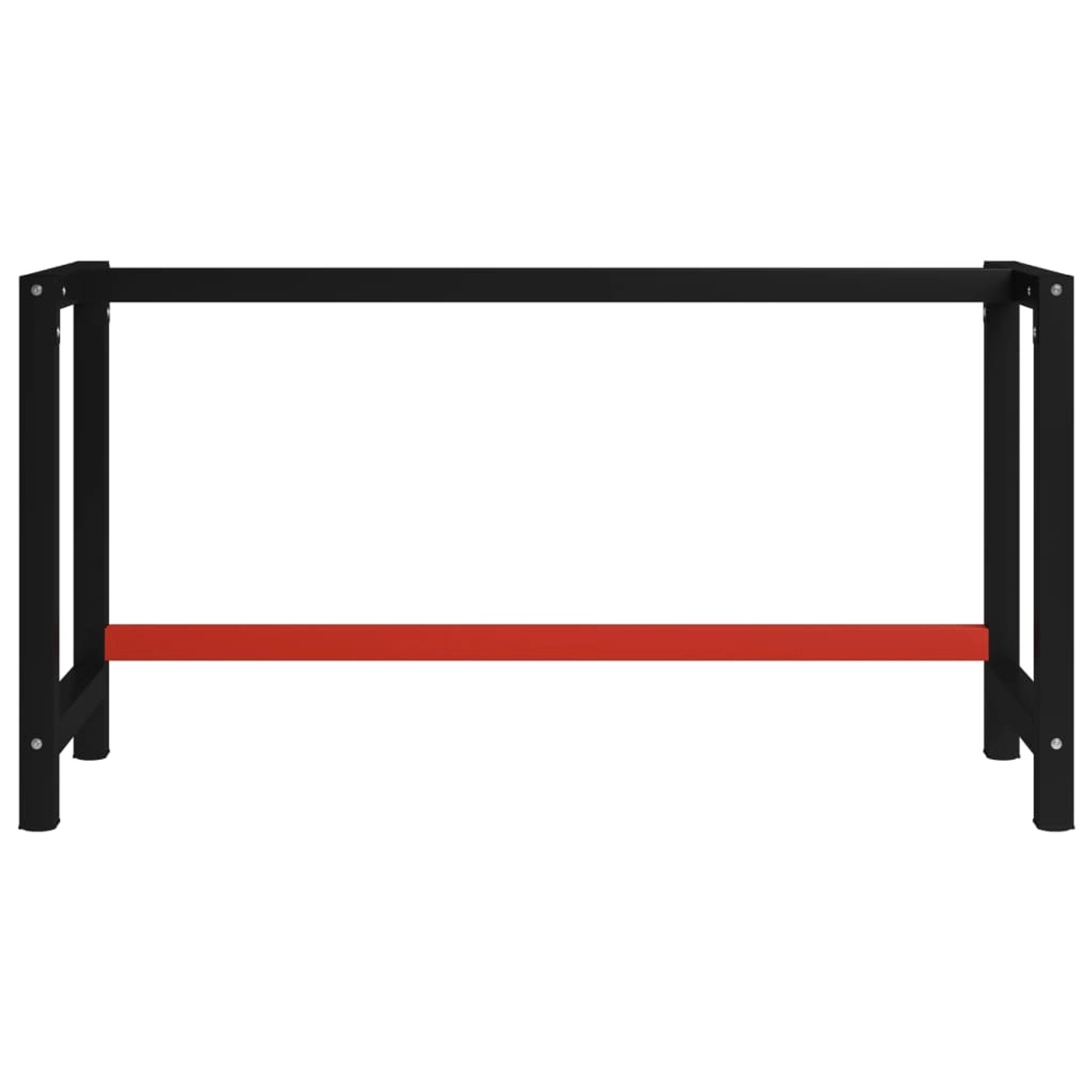 vidaXL Werkbankgestell Metall 150x57x79 cm Schwarz und Rot