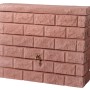 Garantia Wandtank Rocky 400 l Redstone in Steinoptik mit Wasserhahn. Regentonne für Gartenbewässerung.