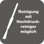 Symbol: Reinigung der Terrassenplatte mit Hochdruckreiniger möglich.
