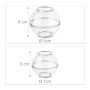 Relaxdays Zwiebeldosen 2er Set Kunststoff Transparent Geruchsdicht Stapelbar 6 cm x ø 7 cm 0,05 kg 8 cm x ø 9 cm 0,09 kg_4