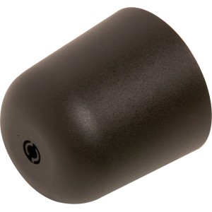 Schwarzer Leuchtenbaldachin (Ø 65 mm) zur Deckenmontage und zum Verbergen von Kabelverbindungen.