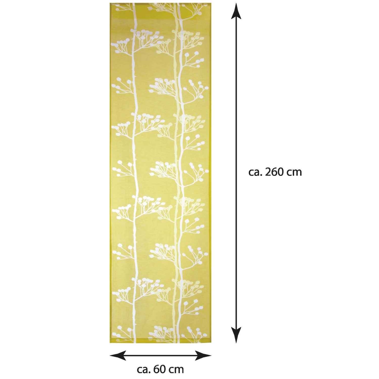 Bestlivings Schiebegardine Elena, 3er Set, olivgrün mit floralem Ausbrenner-Muster. Fenstervorhang für Wohnraum.