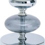 Näve Tischleuchte Mali, weiße Stofflampe, 28,5 cm hoch, mit dekorativem Fuß und Glassockel.