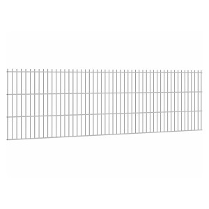 Verzinkte Doppelstabmatte 8/6/8, 63x251 cm, für Gartenzaun. Stabil und sicher.