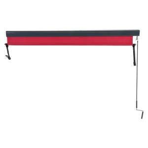 Bordeaux-rote MCW Vertikalmarkise 250x180cm für Fenster und Balkon.