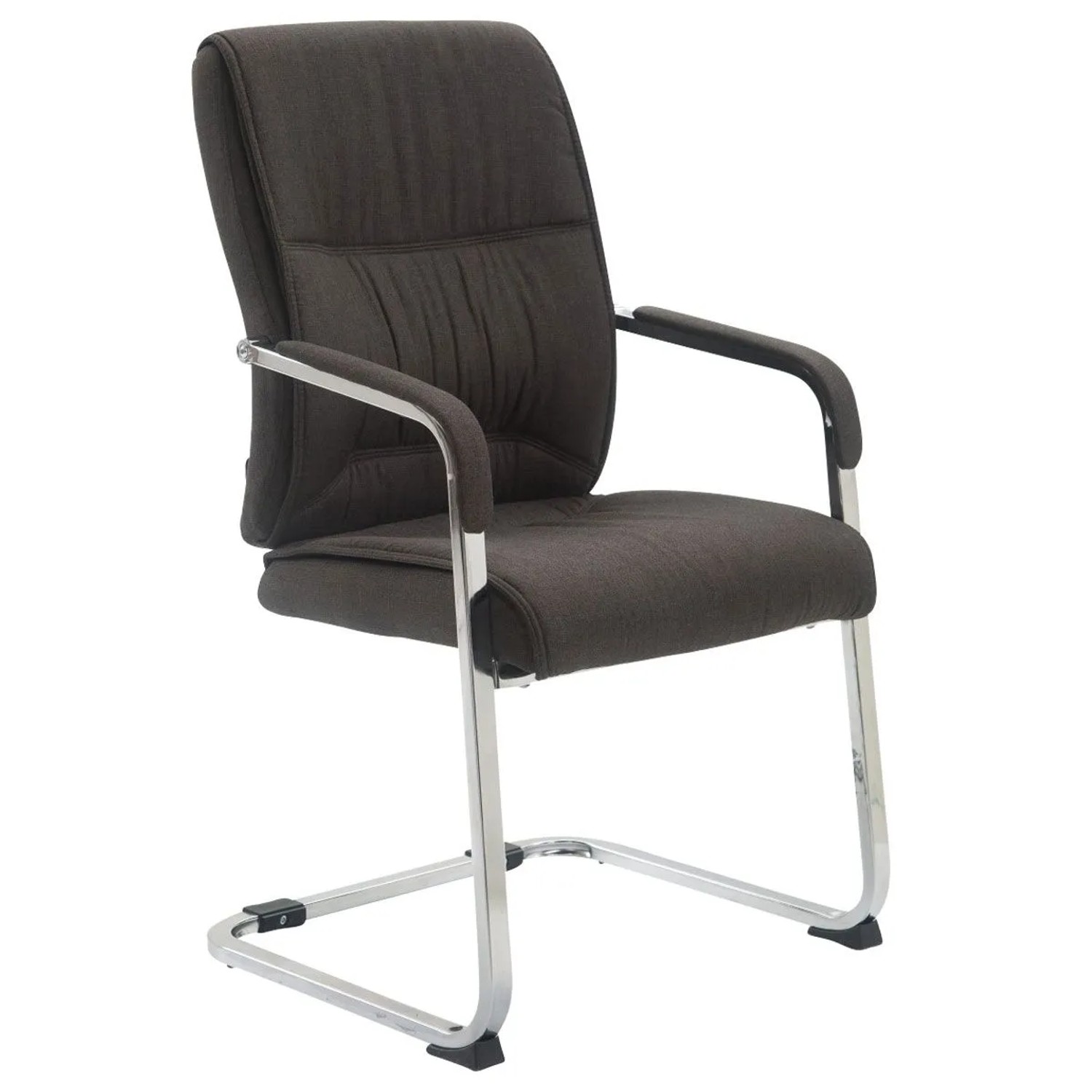 DELUKE XL Besucherstuhl MIAMI Stoff Dunkelgrau 58x65x102cm Konferenzstuhl Wartezimmerstuhl Bürostuhl