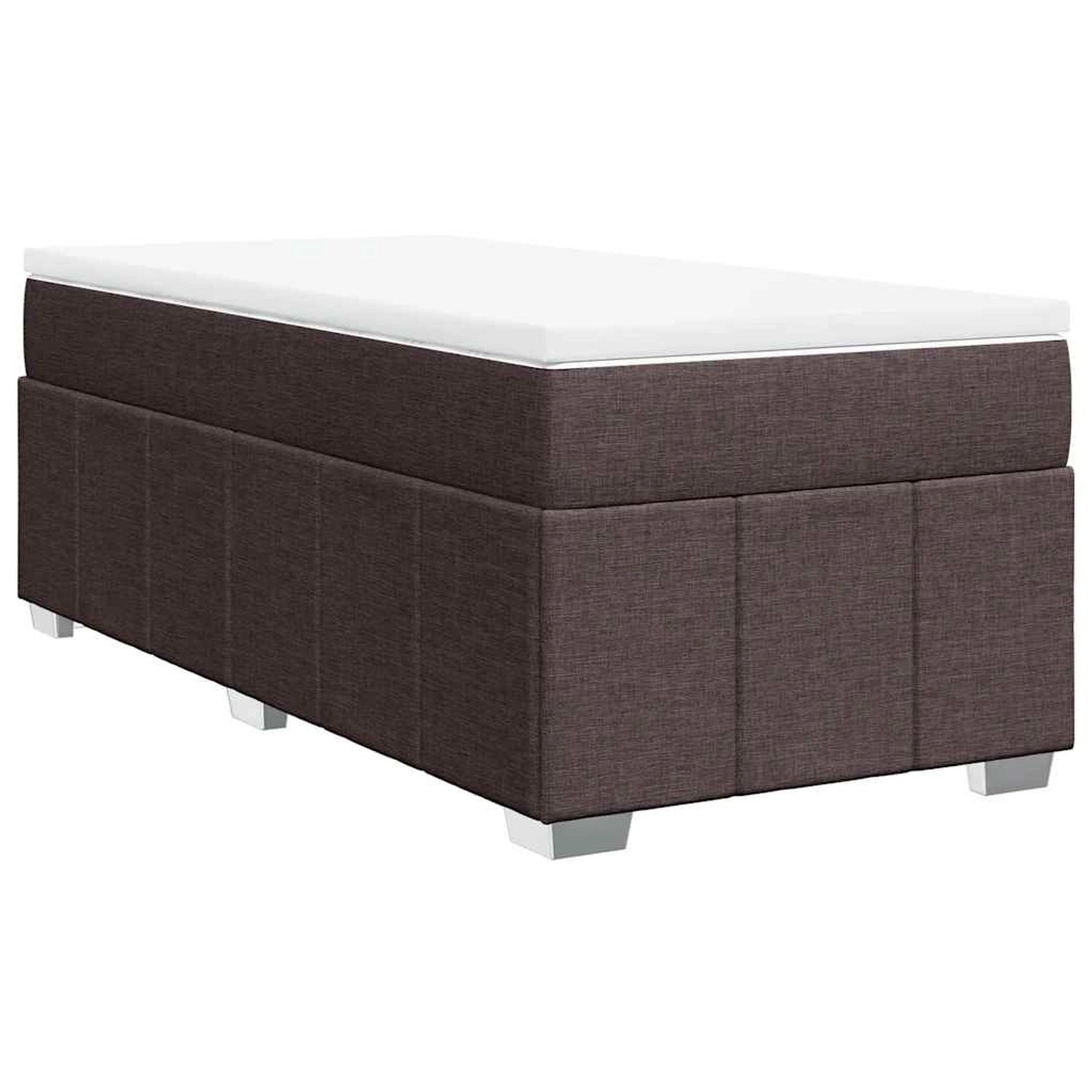 vidaXL Boxspringbett mit Matratze Dunkelbraun 100x200 cm Stoff 3285452 günstig online kaufen