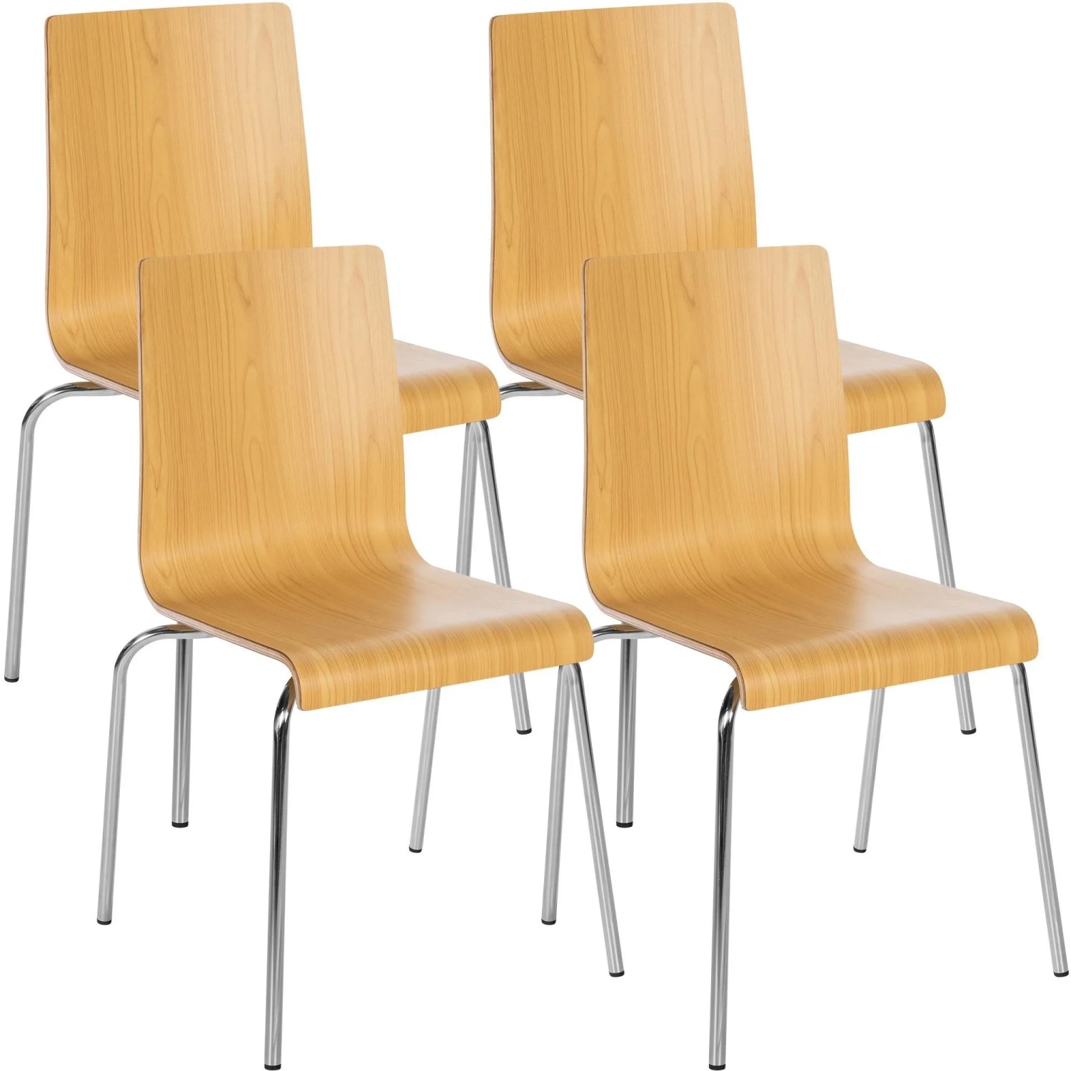 CLP 4er Set Stapelstühle Gahanna Natura