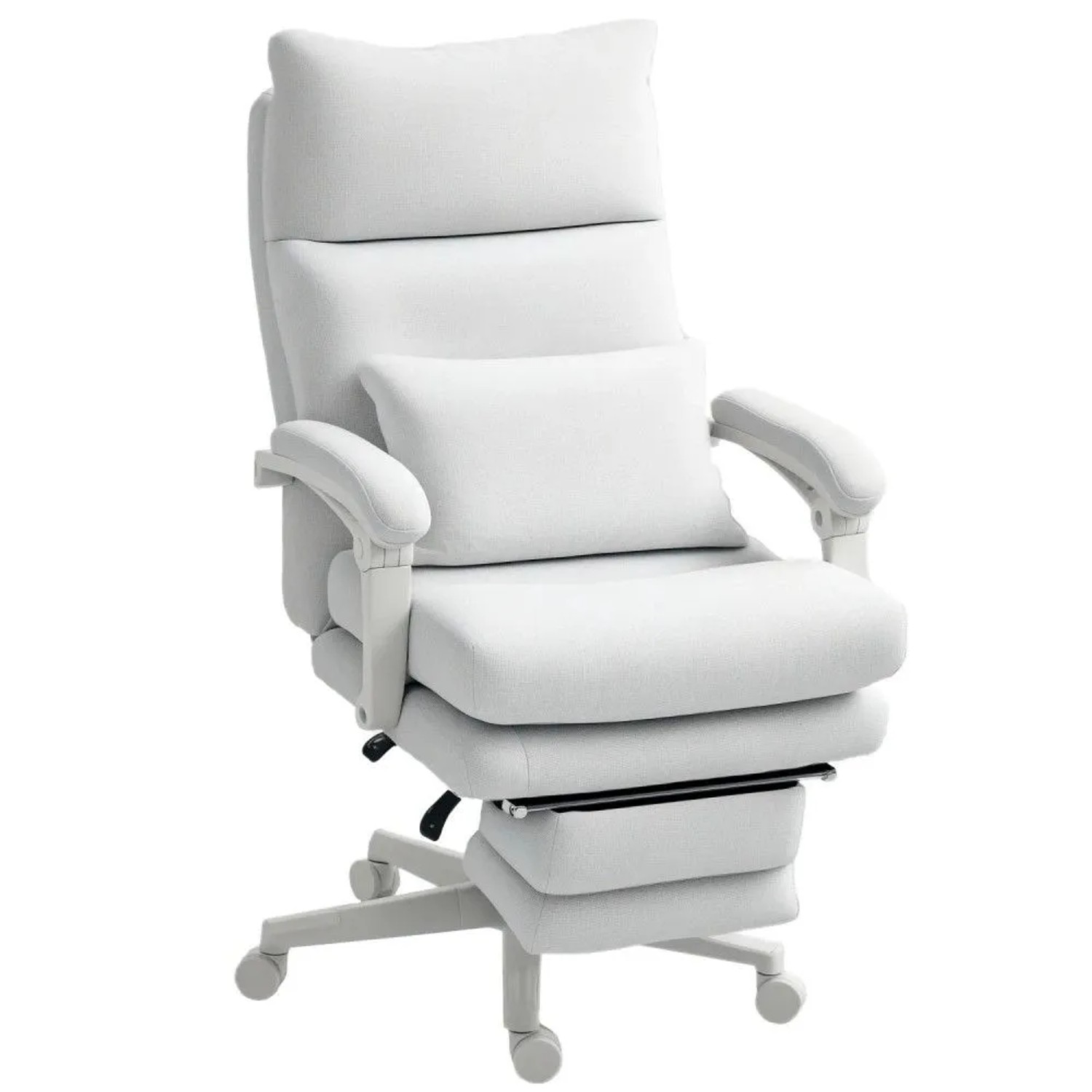 HOMCOM Bürostuhl Ergonomischer Schreibtischstuhl Computerstuhl Cremeweiß