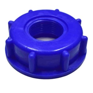 Blauer IBC Adapter S60 für Container, Zubehör für Gartenschläuche.