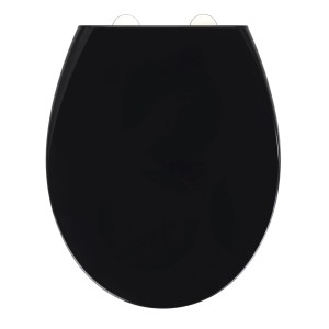 Schwarzer Wenko WC-Sitz Vorno Neo aus Duroplast, Aufsicht.