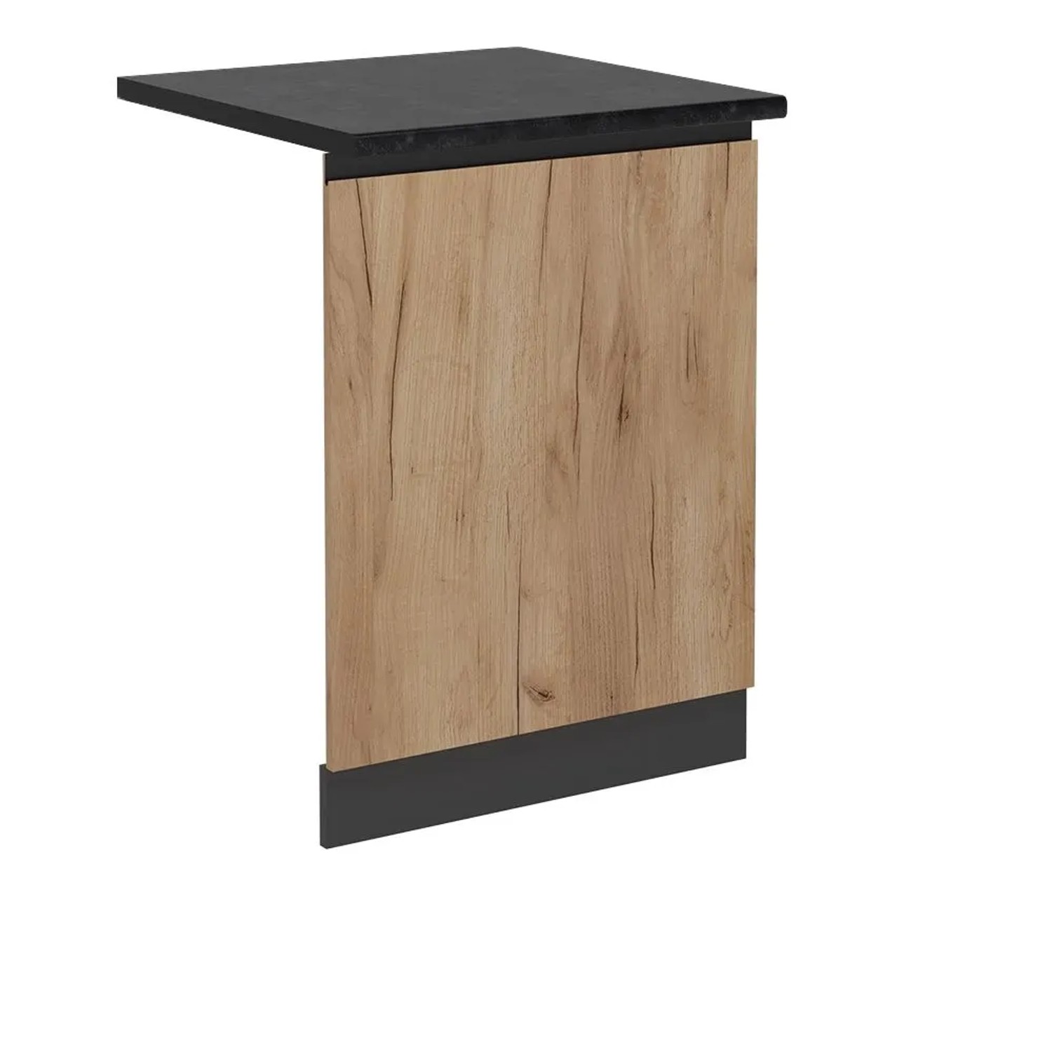 Vicco Geschirrspülblende R-Line Geschirrspüler Fronttür Goldkraft Eiche 60 cm J-Shape AP Anthrazit
