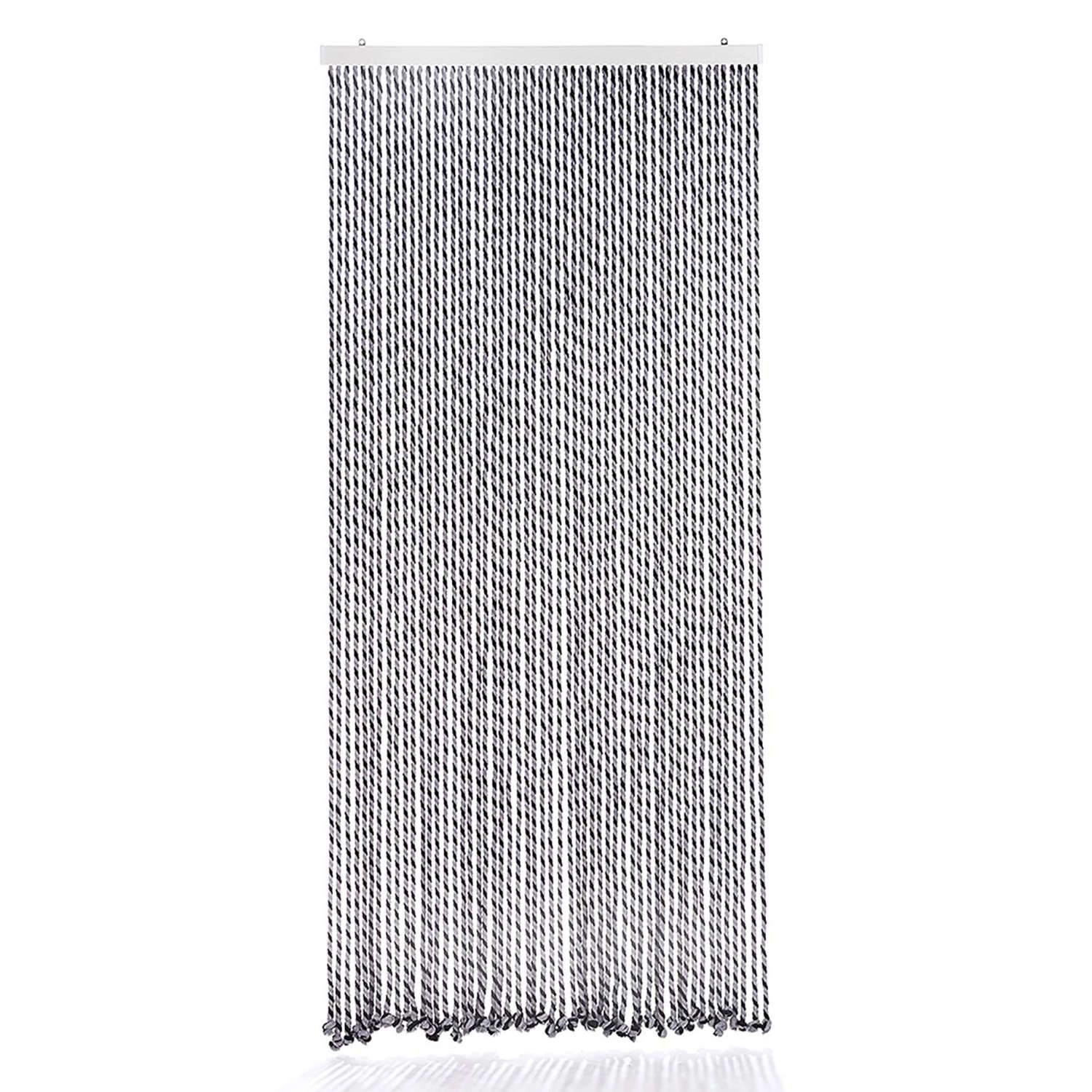 Kobolo Türvorhang Seilvorhang BLACK GREY 54 Stränge 90x200 cm günstig online kaufen