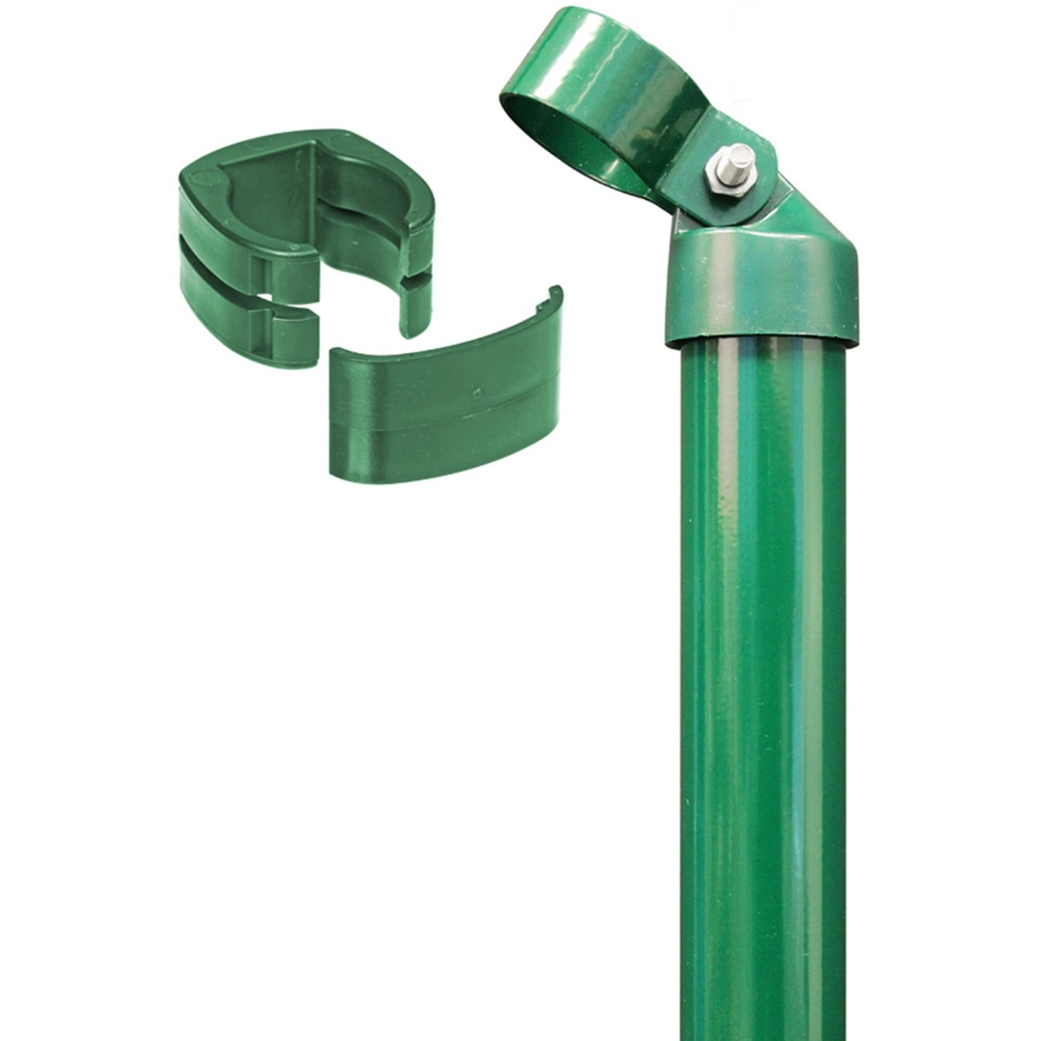 Eck-Set für Zaun Alberts Fix-Clip Pro Grün 102 cm Hoch zum Einbetonieren