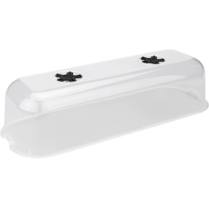 Transparentes Elho Anzuchthaus L Green Basics aus Recycling-Kunststoff für die Pflanzenanzucht.