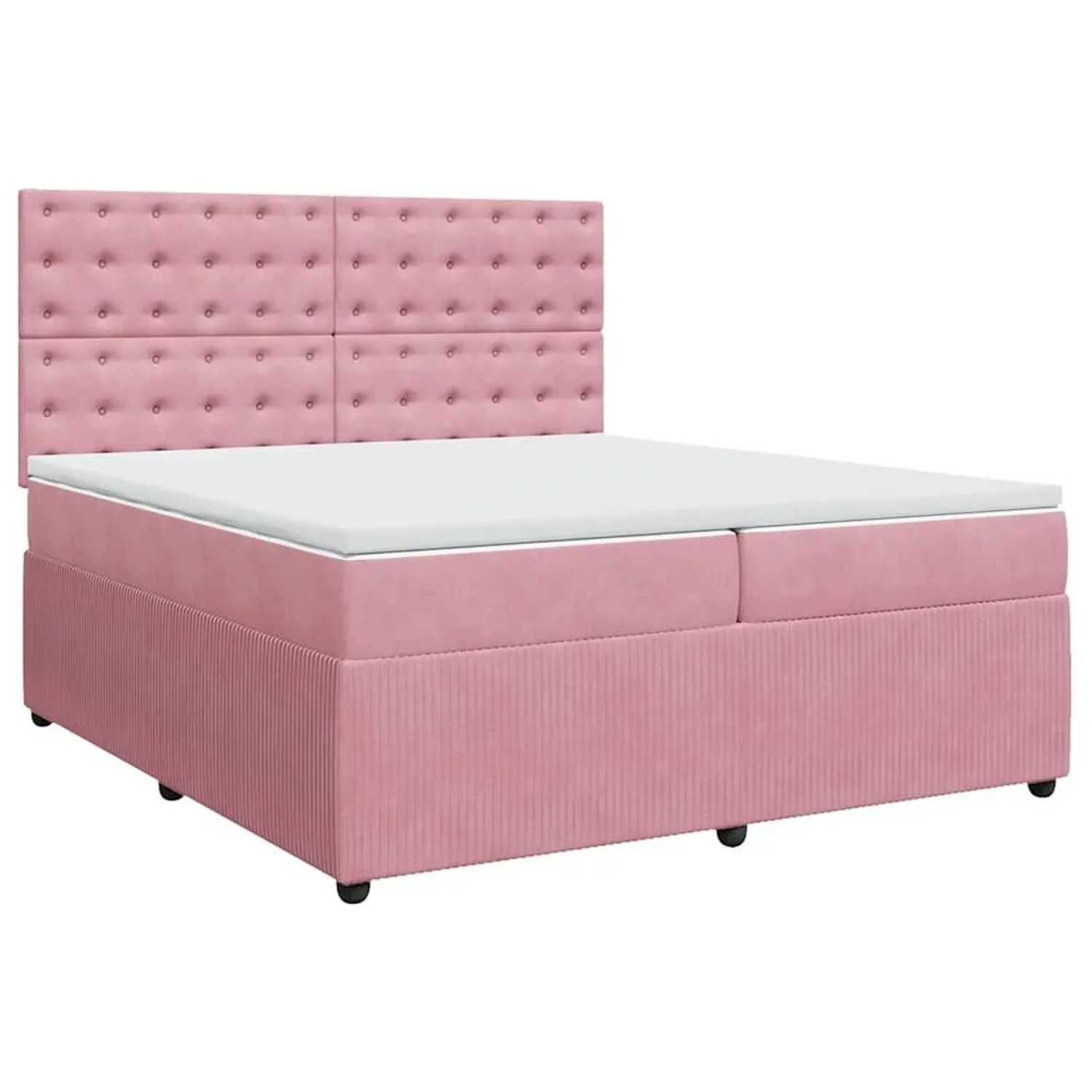 vidaXL Boxspringbett mit Matratze Rosa 200x200 cm Samt 3292447 günstig online kaufen