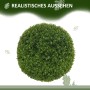 Grüne künstliche Buchsbaumkugel aus Kunststoff, Ø40 cm, realistisches Aussehen für Haus & Garten.