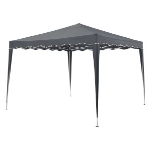 Grauer Juskys Faltpavillon Vivara 3x3 m mit Tragetasche. Ideal als Sonnenschutz im Garten.
