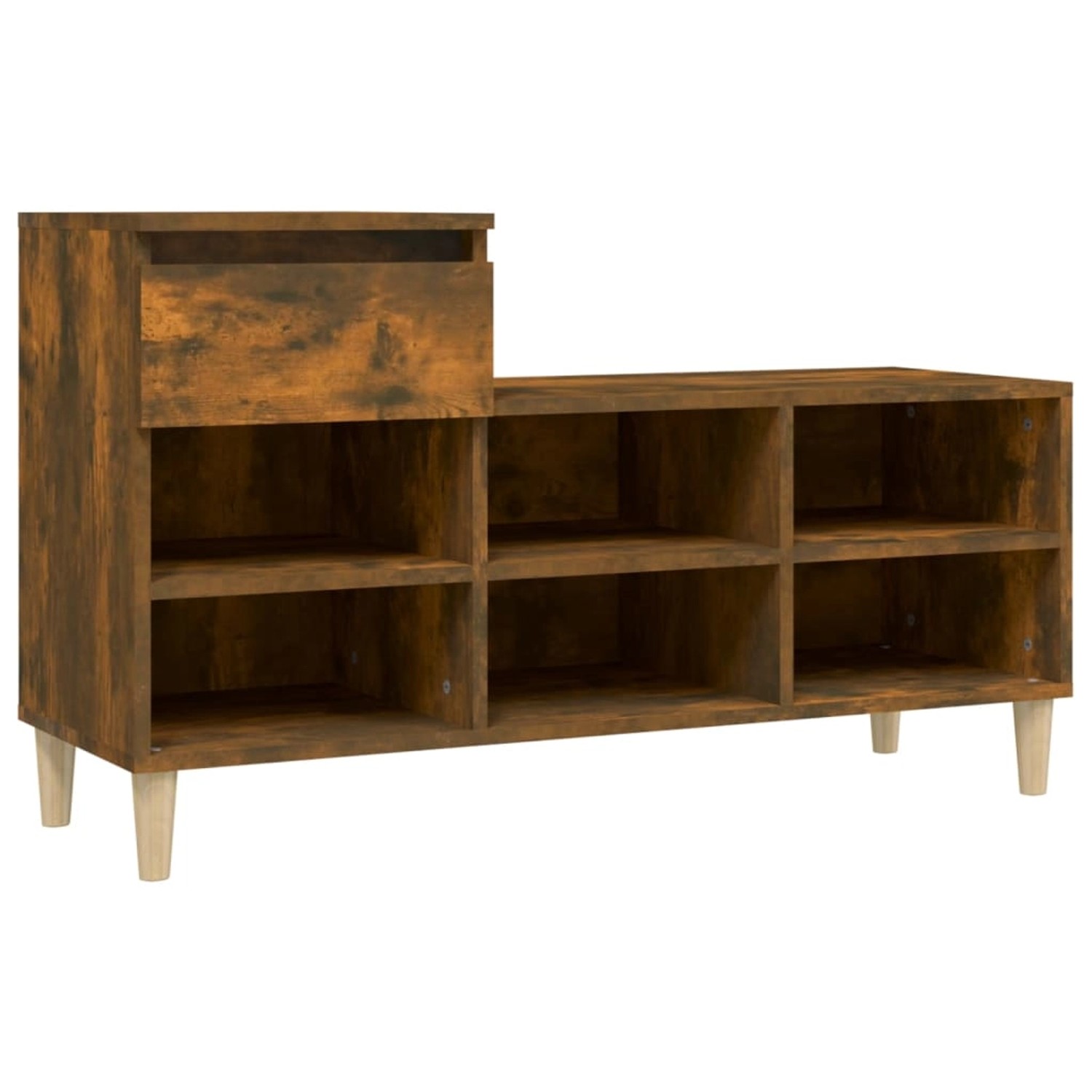 vidaXL Schuhregal Räuchereiche 102x36x60 cm Holzwerkstoff 821209 günstig online kaufen