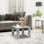 Moderner, betongrauer vidaXL Beistelltisch aus Holzwerkstoff (50x50x35 cm) im Wohnzimmer.