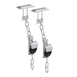 BASI Gitterrostsicherung GS 100 (1 Paar) für Kellerschächte, Einbruchschutz mit Stahlkette und Fluchtweg-Schloss.