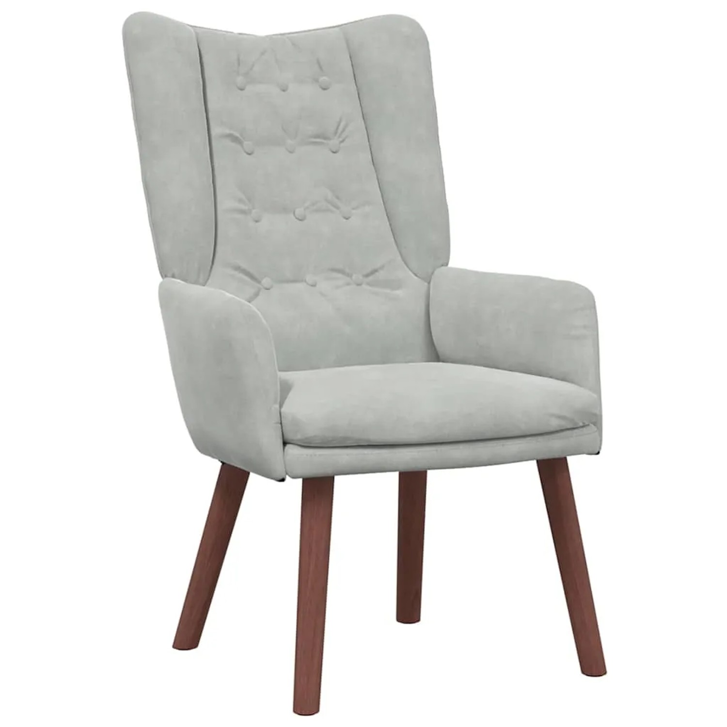vidaXL Relaxsessel Hellgrau 63 x 67 x 94 cm Samt 42001814