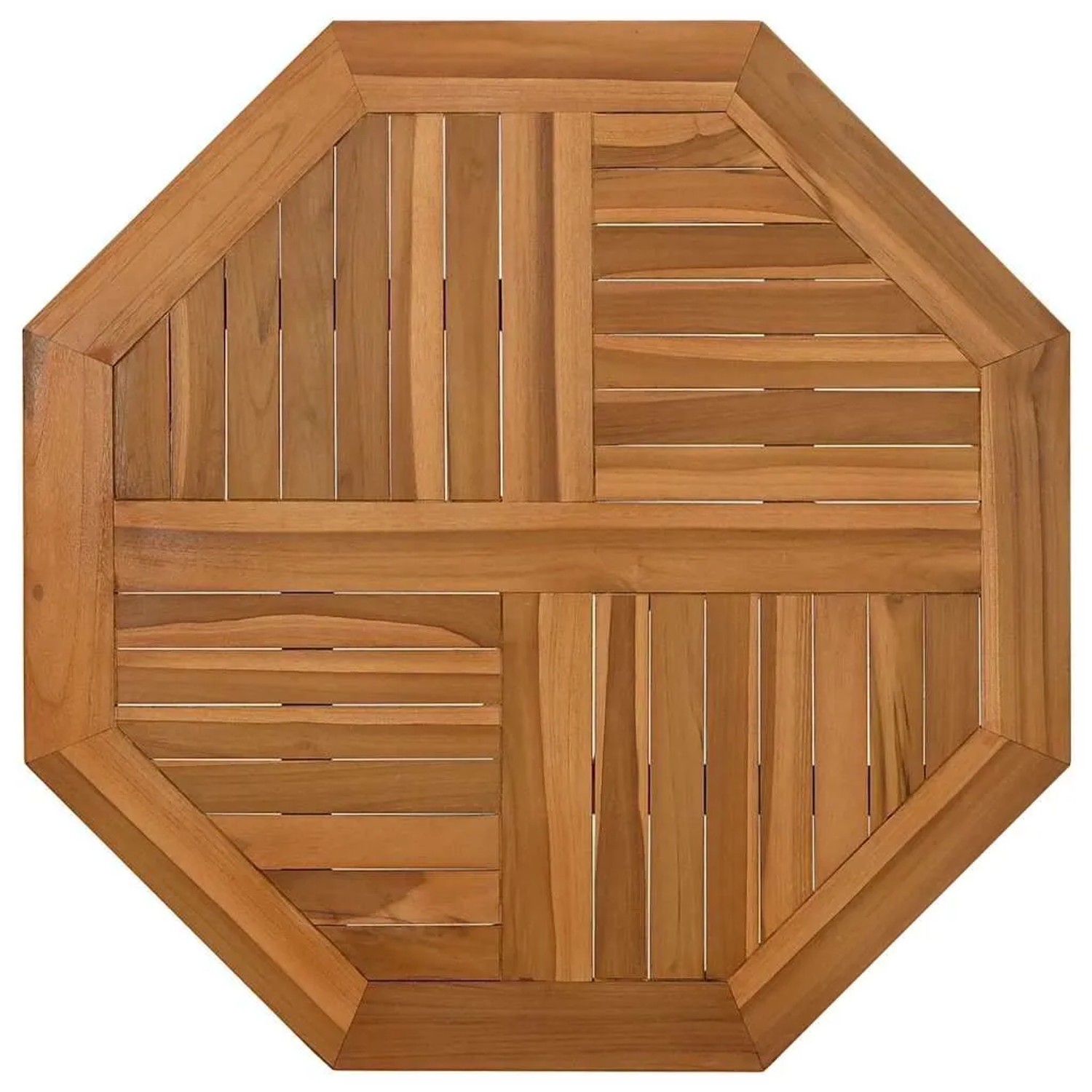 vidaXL Tischplatte 80x80x2,5 cm Achteckig Massivholz Teak 366666