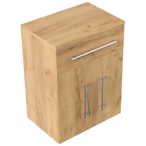 Posseik Badmöbel Levana Gr. XL, Einbauschrank in Eiche Gold Optik mit Schublade und zwei Türen.